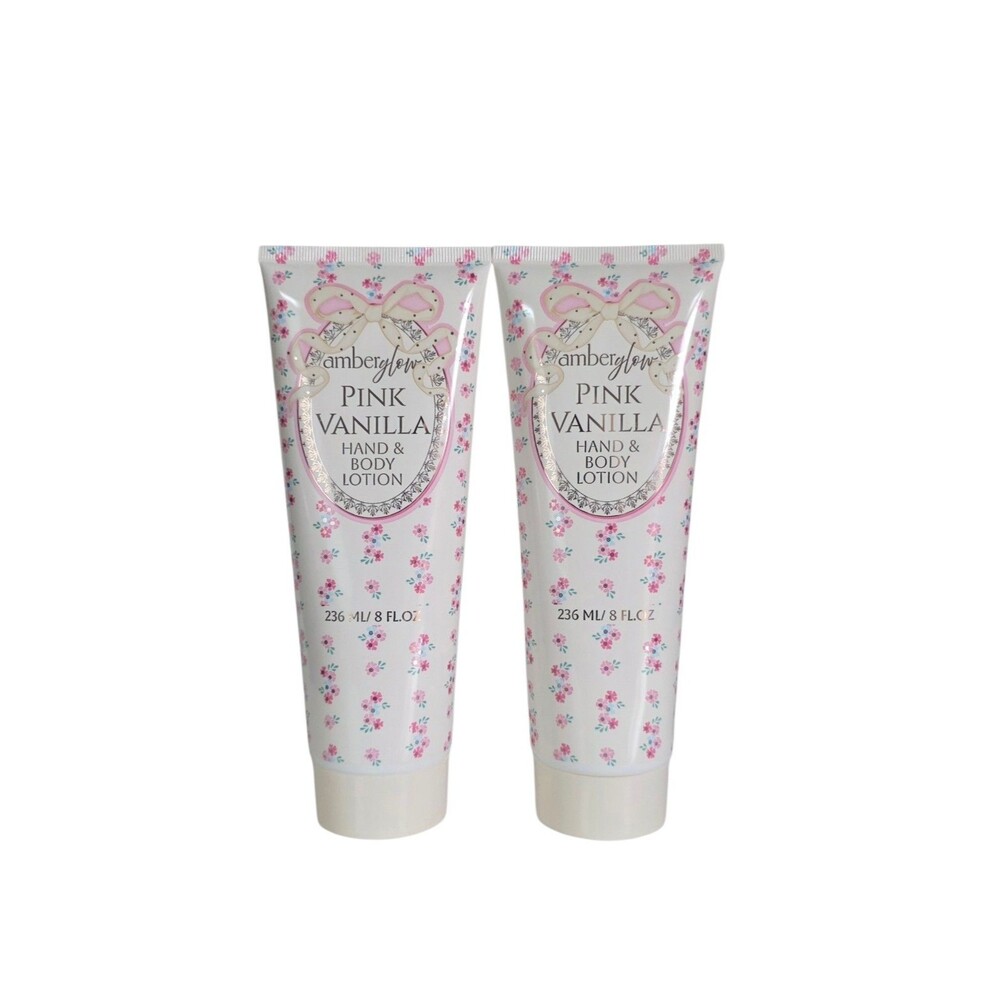 Amber Glow Pink Vanilla Hand & Body Lotion  8 Fl.oz ~2pk